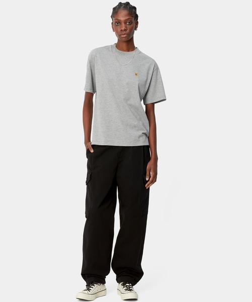 Carhartt(カーハート)の「Carhartt WIP/カーハートダブリューアイピー 半袖Tシャツ 刺繍ロゴ MUJI I033045(Tシャツ/カットソー・レディース・グレー/ブラック/ホワイト×ゴールド・S/M)」の19枚目の写真