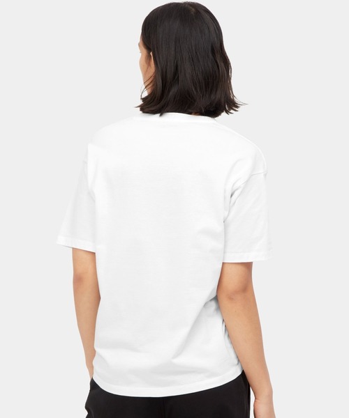 Carhartt(カーハート)の「Carhartt WIP/カーハートダブリューアイピー 半袖Tシャツ 刺繍ロゴ MUJI I033045(Tシャツ/カットソー・レディース・グレー/ブラック/ホワイト×ゴールド・S/M)」の11枚目の写真