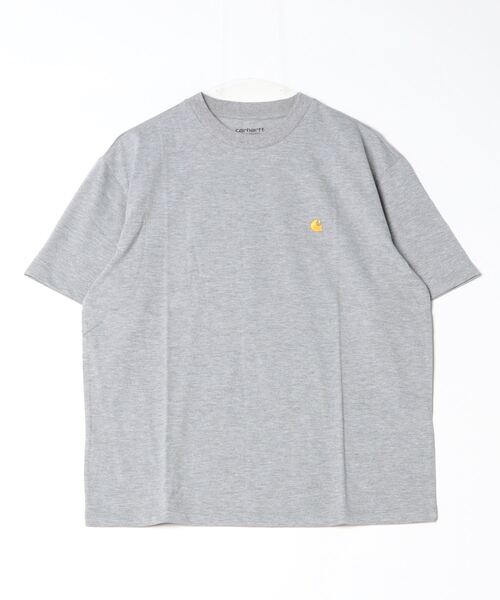 Carhartt(カーハート)の「Carhartt WIP/カーハートダブリューアイピー 半袖Tシャツ 刺繍ロゴ MUJI I033045(Tシャツ/カットソー・レディース・グレー/ブラック/ホワイト×ゴールド・S/M)」の9枚目の写真