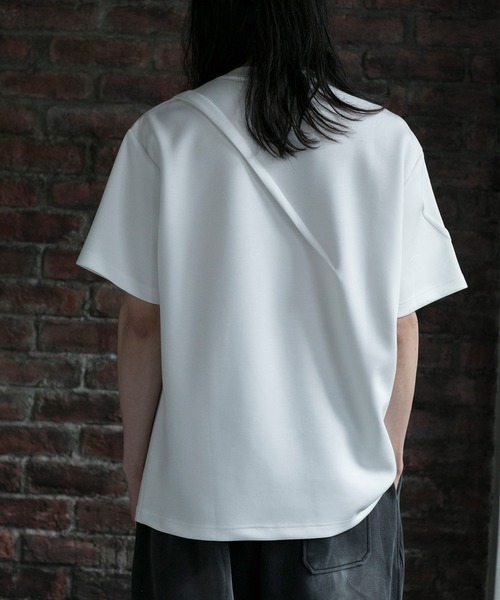 aimoha（アイモハ）の「【aimoha neo】DOUBLE-SIDED AIR FABRIC DECORATION DARTS TEE（サイズ0.1.2.3） (SS)（Tシャツ/カットソー・メンズ・グレー/ブラック/ホワイト・0/1/2/3）」の5枚目の写真