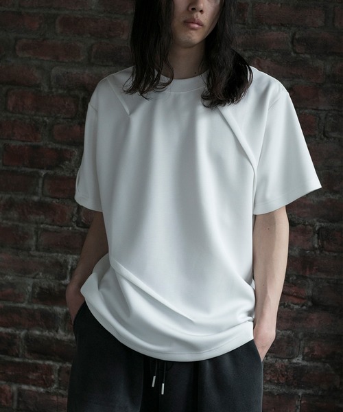 aimoha（アイモハ）の「【aimoha neo】DOUBLE-SIDED AIR FABRIC DECORATION DARTS TEE（サイズ0.1.2.3） (SS)（Tシャツ/カットソー・メンズ・グレー/ブラック/ホワイト・0/1/2/3）」の6枚目の写真