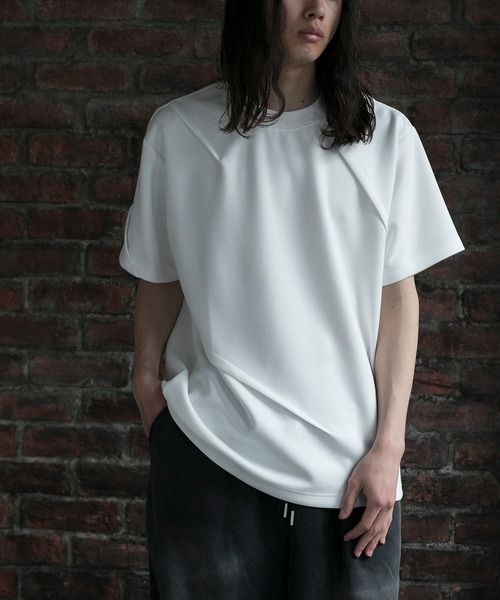 aimoha（アイモハ）の「【aimoha neo】DOUBLE-SIDED AIR FABRIC DECORATION DARTS TEE（サイズ0.1.2.3） (SS)（Tシャツ/カットソー・メンズ・グレー/ブラック/ホワイト・0/1/2/3）」の7枚目の写真