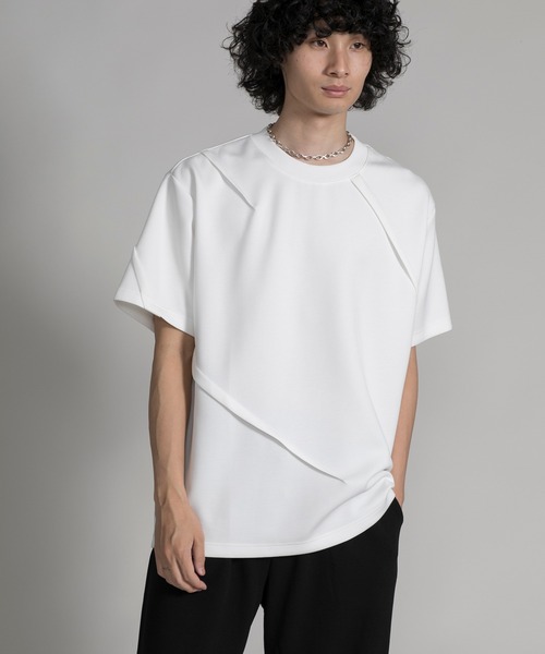 aimoha（アイモハ）の「【aimoha neo】DOUBLE-SIDED AIR FABRIC DECORATION DARTS TEE（サイズ0.1.2.3） (SS)（Tシャツ/カットソー・メンズ・グレー/ブラック/ホワイト・0/1/2/3）」の18枚目の写真