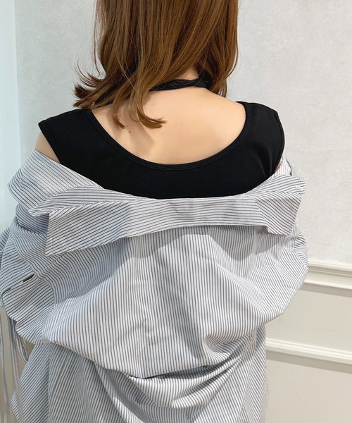 apres jour（アプレジュール）の「ストラップ＋タンクインナー【ZOZOTOWN限定アイテム】（タンクトップ・レディース・アイボリー/ブラック/ブルー・フリー/X-LARGE）」の12枚目の写真