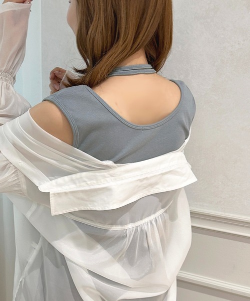 apres jour（アプレジュール）の「ストラップ＋タンクインナー【ZOZOTOWN限定アイテム】（タンクトップ・レディース・アイボリー/ブラック/ブルー・フリー/X-LARGE）」の17枚目の写真