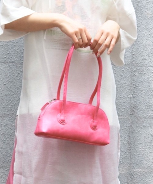 sevens（セブンズ）の「【sevens】合成皮革楕円ハンドバッグ（ハンドバッグ・レディース・桜/ブラック/サックスブルー/ホワイト/グリーン/ピンク・FREE）」の15枚目の写真