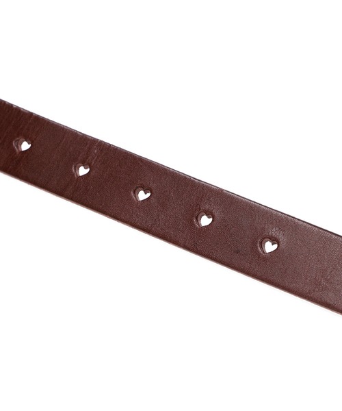 MILKFED.(ミルクフェド)の「HEART SHAPED HOLE LEATHER BELT(ベルト・レディース・ブラック/ブラウン/ベージュ・ONE SIZE)」の9枚目の写真