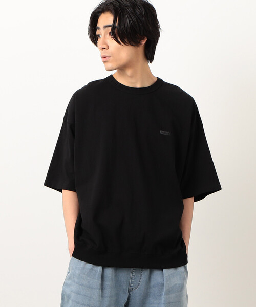 Purple&Yellow（パープルアンドイエロー）の「ワンポイントロゴプリントバルーン半袖Ｔシャツ（Tシャツ/カットソー・メンズ・ブラック/ホワイト/ミント・S/M/L）」の22枚目の写真