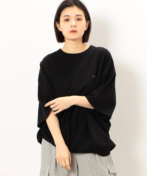 Purple&Yellow（パープルアンドイエロー）の「ワンポイントロゴプリントバルーン半袖Ｔシャツ（Tシャツ/カットソー・メンズ・ブラック/ホワイト/ミント・S/M/L）」の20枚目の写真