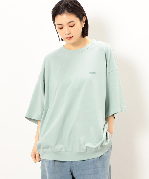 Purple&Yellow（パープルアンドイエロー）の「ワンポイントロゴプリントバルーン半袖Ｔシャツ（Tシャツ/カットソー・メンズ・ブラック/ホワイト/ミント・S/M/L）」の13枚目の写真