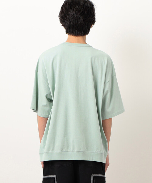 Purple&Yellow（パープルアンドイエロー）の「ワンポイントロゴプリントバルーン半袖Ｔシャツ（Tシャツ/カットソー・メンズ・ブラック/ホワイト/ミント・S/M/L）」の10枚目の写真