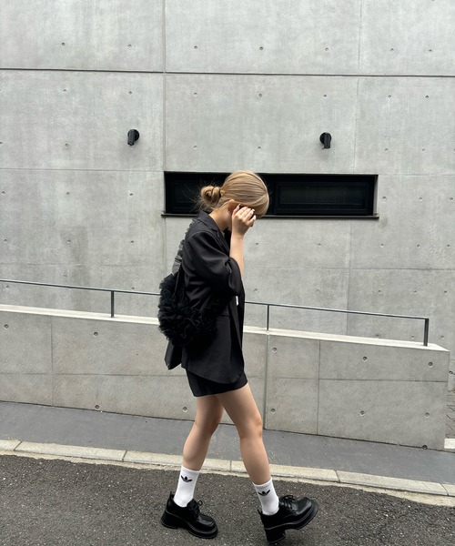 RiLi(リリ)の「くしゅくしゅチュールショルダーバッグ【RL】(ショルダーバッグ・レディース・アイボリー/ブラック・FREE)」の8枚目の写真