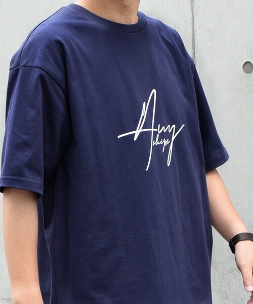 SHIPS any(シップス エニィ)の「SHIPS any: スクリプト フォント グラフィック プリント Tシャツ◇(Tシャツ/カットソー・メンズ・ブラック/ベージュ/ネイビー/ホワイト・MEDIUM/LARGE)」の4枚目の写真