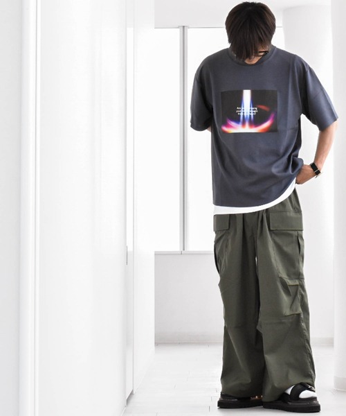 Ritzy(リッツィー)の「ダンボールニット クルーネック転写プリントTシャツ(スピリチュアル) レディース メンズ(Tシャツ/カットソー・メンズ・ブラック/ホワイト/チャコール/グレー系その他2/ホワイト系その他/ブラック系その他2/グレー系その他/ホワイト系その他2/ブラック系その他・LARGE/X-LARGE/MEDIUM/L/XL/M)」の21枚目の写真