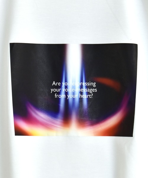 Ritzy(リッツィー)の「ダンボールニット クルーネック転写プリントTシャツ(スピリチュアル) レディース メンズ(Tシャツ/カットソー・メンズ・ブラック/ホワイト/チャコール/グレー系その他2/ホワイト系その他/ブラック系その他2/グレー系その他/ホワイト系その他2/ブラック系その他・LARGE/X-LARGE/MEDIUM/L/XL/M)」の22枚目の写真