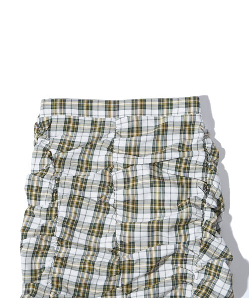 WHO'S WHO gallery（フーズフーギャラリー）の「ギャザーデザインチェックスカート（スカート・レディース・オフホワイト/ブルー/グリーン系その他2・FREE）」の10枚目の写真