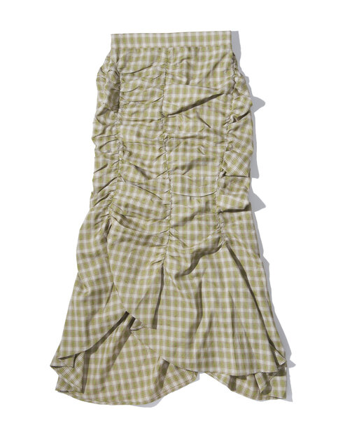 WHO'S WHO gallery（フーズフーギャラリー）の「ギャザーデザインチェックスカート（スカート・レディース・オフホワイト/ブルー/グリーン系その他2・FREE）」の16枚目の写真