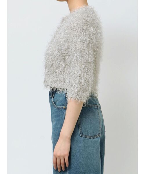 LAGUNAMOON（ラグナムーン）の「ラメブレンドシャギーニットカーディガン（カーディガン/ボレロ・レディース・シルバー/ピンク/ライトブルー・FREE）」の8枚目の写真