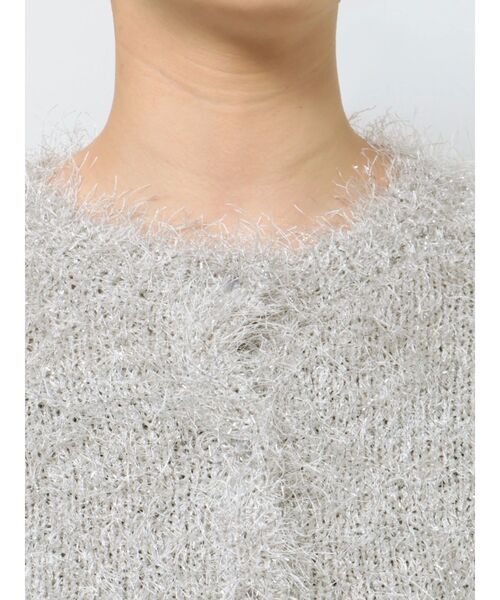 LAGUNAMOON（ラグナムーン）の「ラメブレンドシャギーニットカーディガン（カーディガン/ボレロ・レディース・シルバー/ピンク/ライトブルー・FREE）」の10枚目の写真