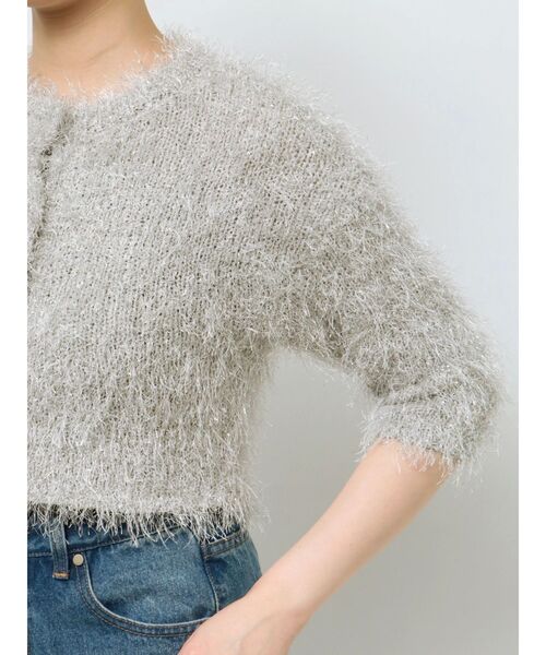 LAGUNAMOON（ラグナムーン）の「ラメブレンドシャギーニットカーディガン（カーディガン/ボレロ・レディース・シルバー/ピンク/ライトブルー・FREE）」の11枚目の写真