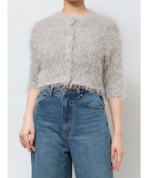 LAGUNAMOON（ラグナムーン）の「ラメブレンドシャギーニットカーディガン（カーディガン/ボレロ・レディース・シルバー/ピンク/ライトブルー・FREE）」の21枚目の写真