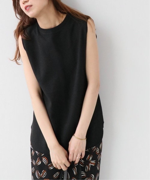 JOURNAL STANDARD relume（ジャーナルスタンダード　レリューム）の「《追加2》TCワッフルノースリーブ（Tシャツ/カットソー・レディース・ブルー/チャコールグレー/ブラック/ベージュ系その他/ホワイト/ストーン/バーガンディー・FREE）」の15枚目の写真