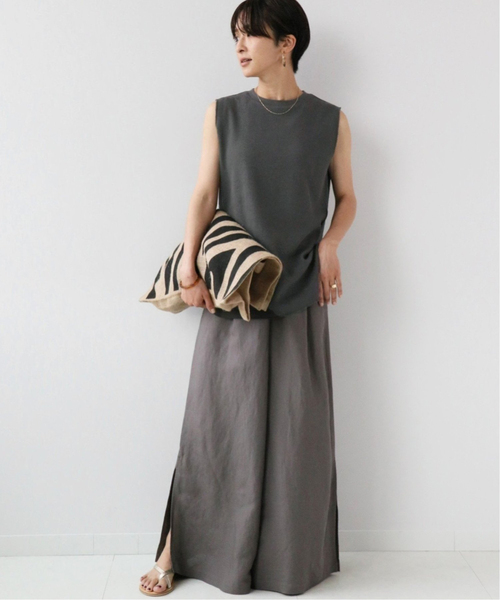 JOURNAL STANDARD relume（ジャーナルスタンダード　レリューム）の「《追加2》TCワッフルノースリーブ（Tシャツ/カットソー・レディース・ブルー/チャコールグレー/ブラック/ベージュ系その他/ホワイト/ストーン/バーガンディー・FREE）」の18枚目の写真