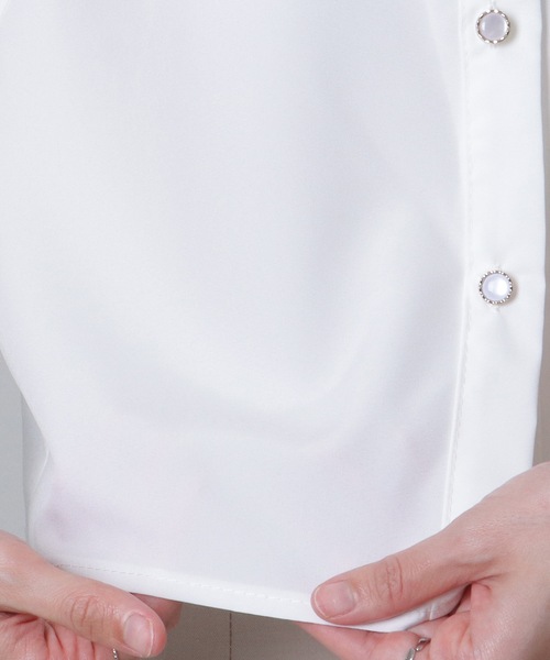 Princess Lace Blouse ホワイト フリル付き 半袖ブラウス Princess Lace Blouse ホワイト フリル付き 半袖ブラウス