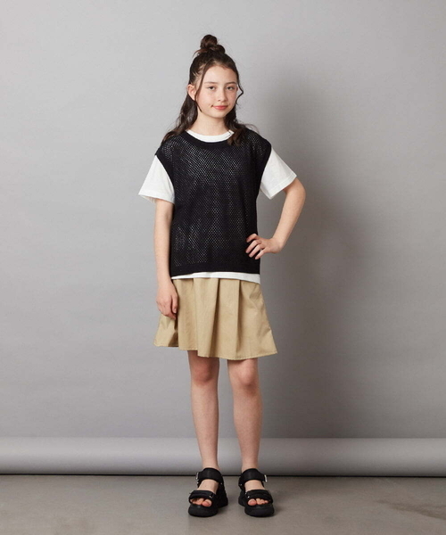 a.v.v（アーヴェヴェ）の「[20-23cm][クッションインソール][マジックテープで簡単]厚底スポサン（サンダル・キッズ・ブラック/アイボリー・20/21/23/22）」の12枚目の写真