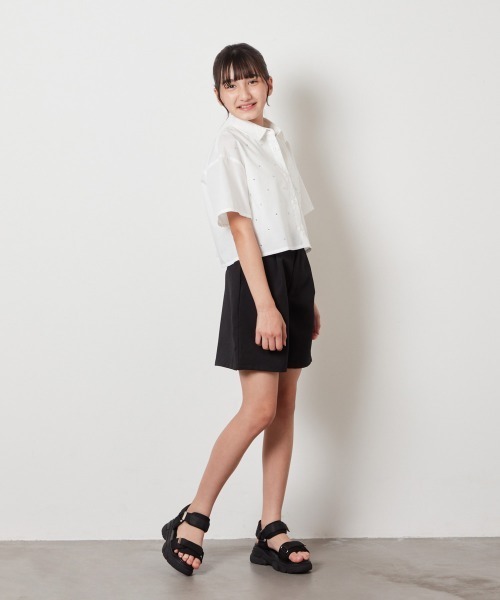 a.v.v（アーヴェヴェ）の「[20-23cm][クッションインソール][マジックテープで簡単]厚底スポサン（サンダル・キッズ・ブラック/アイボリー・20/21/23/22）」の10枚目の写真