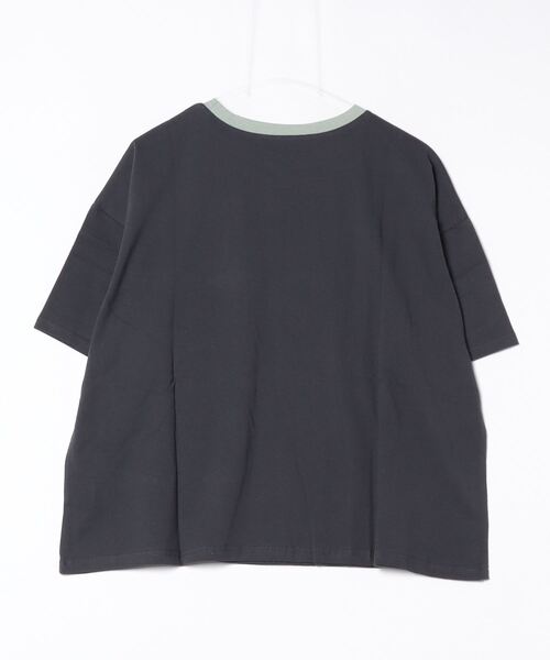 Quelle Chance(ケルシャンス)の「Quelle chance 配色ポケットプルオーバー(Tシャツ/カットソー・レディース・ライトグリーン/オフホワイト/チャコールグレー・M)」の4枚目の写真