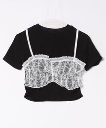 titty＆Co. PETIT | レースビスチェTシャツ(Tシャツ/カットソー)