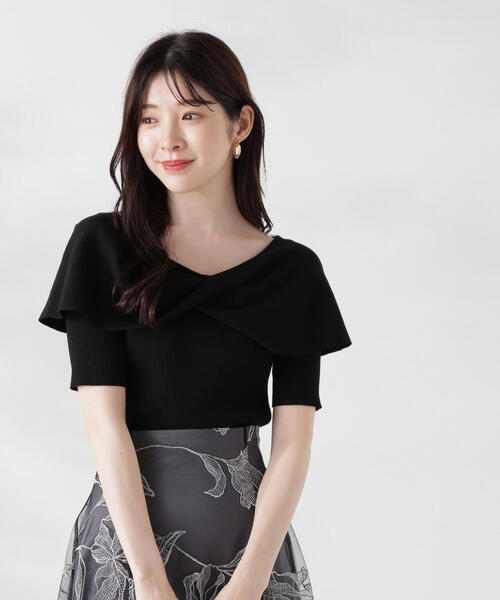 PROPORTION BODY DRESSING(プロポーションボディドレッシング)の「ねじりケープ風ニット / 1214270806(ニット/セーター・レディース・ホワイト/グリーン/ブラック・FREE)」の18枚目の写真