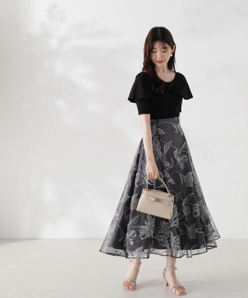 PROPORTION BODY DRESSING(プロポーションボディドレッシング)の「ねじりケープ風ニット / 1214270806(ニット/セーター・レディース・ホワイト/グリーン/ブラック・FREE)」の20枚目の写真