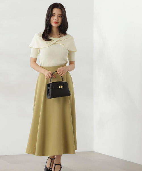 PROPORTION BODY DRESSING(プロポーションボディドレッシング)の「ねじりケープ風ニット / 1214270806(ニット/セーター・レディース・ホワイト/グリーン/ブラック・FREE)」の14枚目の写真