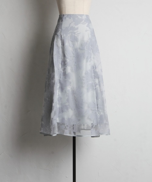 【セール】バックレースアップオパールフラワープリントフレアスカート(スカート)|tocco closet(トッコ クローゼット) 【セール】バックレースアップオパールフラワープリントフレアスカート(スカート)|tocco closet(トッコ クローゼット)