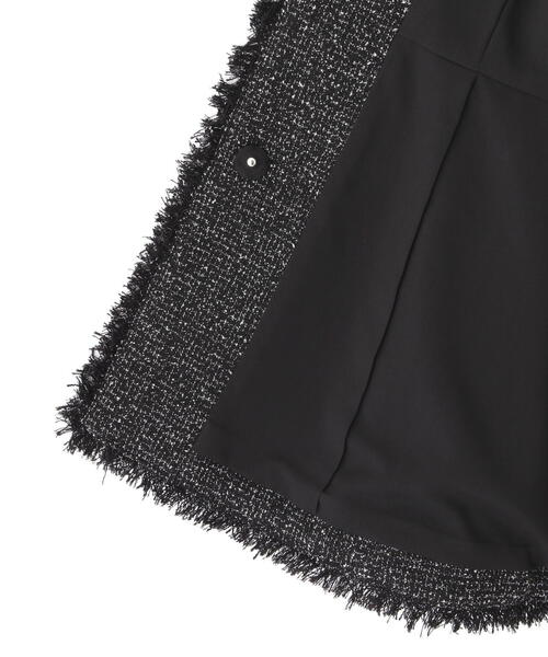 PROPORTION BODY DRESSING（プロポーションボディドレッシング）の「ベルト付きペプラムツイードジレ / 1214250902（テーラードジャケット・レディース・ブラック/ホワイト系その他・MEDIUM/SMALL）」の10枚目の写真