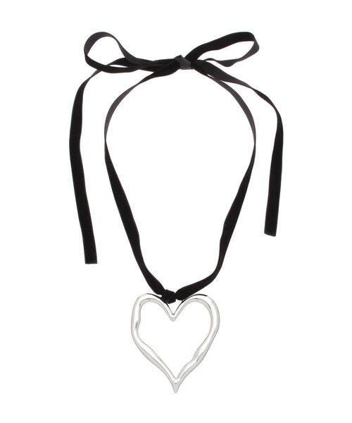 jouetie（ジュエティ）の「BIGハートモチーフベロアリボンチョーカー（チョーカー・レディース・ブルー/レッド/ブラック・FREE）」の2枚目の写真