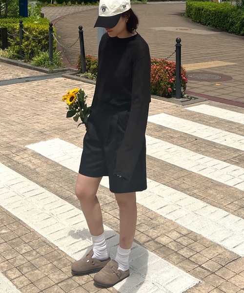 HEILIS（ヘイリス）の「【定番人気！HIT ITEM！】ベルトサボサンダル / 春 クロッグシューズ スウェードタッチ レザータッチ 秋 冬 サボ 韓国 スエード ブラック ベージュ 合皮 サンダル スリッポン（スリッポン・レディース・ベージュ/ブラック/ブラック系その他・S/M/L）」の4枚目の写真