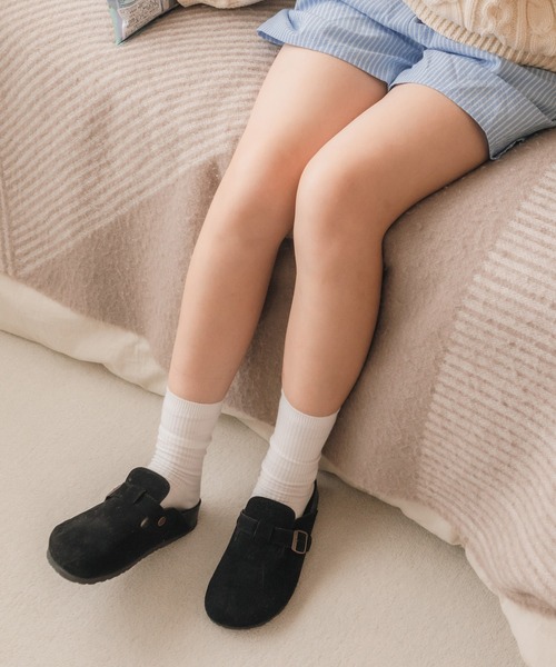 ベルトサボサンダル / 秋 クロッグシューズ スウェードタッチ レザー