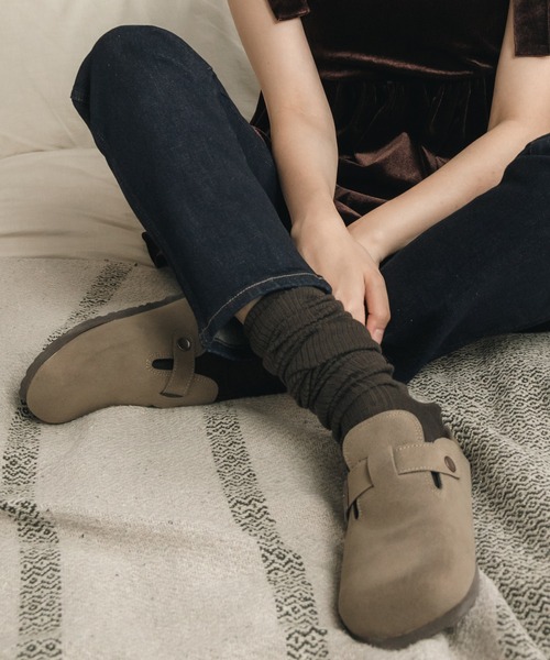 HEILIS（ヘイリス）の「【定番人気！HIT ITEM！】ベルトサボサンダル / 春 クロッグシューズ スウェードタッチ レザータッチ 秋 冬 サボ 韓国 スエード ブラック ベージュ 合皮 サンダル スリッポン（スリッポン・レディース・ベージュ/ブラック/ブラック系その他・S/M/L）」の20枚目の写真