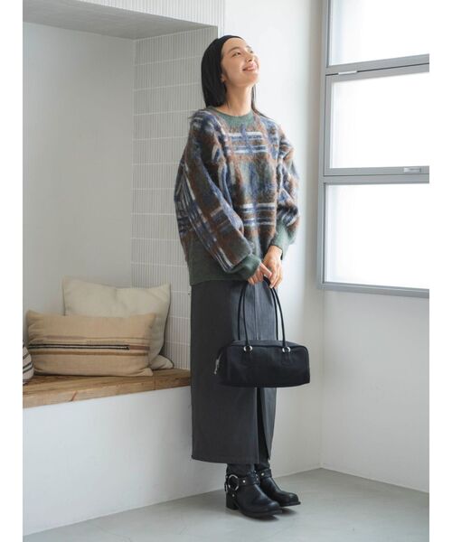 Ungrid（アングリッド）の「リブ編みヘアバンド（ヘアバンド・レディース・ブラック/ライトグレー・FREE）」の6枚目の写真