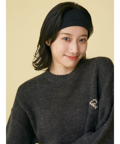 Ungrid（アングリッド）の「リブ編みヘアバンド（ヘアバンド・レディース・ブラック/ライトグレー・FREE）」の15枚目の写真