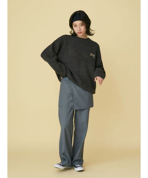 Ungrid（アングリッド）の「リブ編みヘアバンド（ヘアバンド・レディース・ブラック/ライトグレー・FREE）」の17枚目の写真