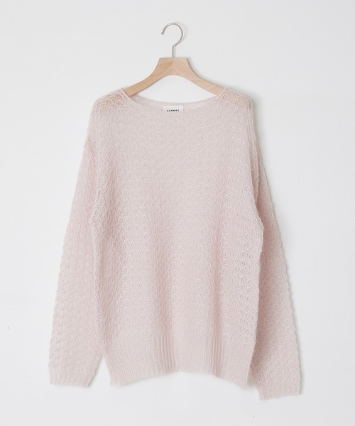 ADAWAS（アダワズ）の「ADAWAS/アダワス SEMI-SHEER MOHAIR TOP メッシュニット（ニット/セーター・レディース・アクア/グレー/ピンク・FREE）」の3枚目の写真