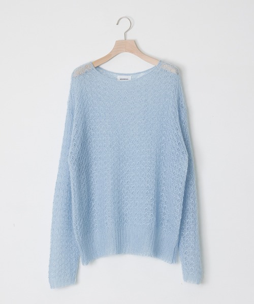 ニット セーター ADAWAS/アダワス SEMI-SHEER MOHAIR TOP メッシュニット レディース ADAWAS/アダワス SEMI-SHEER MOHAIR TOP メッシュニット（ニット