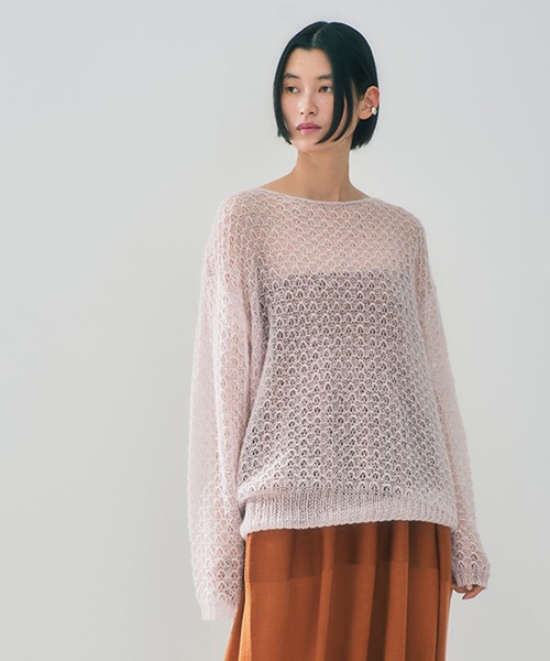 ニット セーター ADAWAS/アダワス SEMI-SHEER MOHAIR TOP メッシュニット レディース ADAWAS/アダワス SEMI-SHEER MOHAIR TOP メッシュニット（ニット