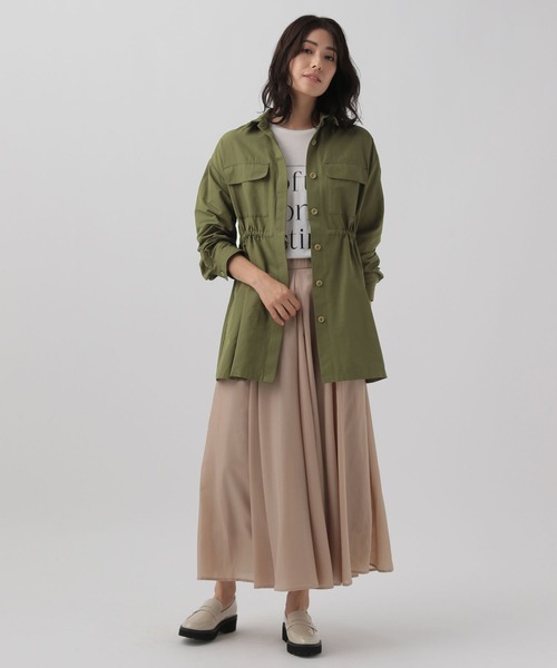 Elura（エルーラ）の「＜スタイリスト福田麻琴さんコラボ＞サファリジャケット／143173（その他アウター・レディース・カーキ/ネイビー・LARGE/MEDIUM）」の6枚目の写真