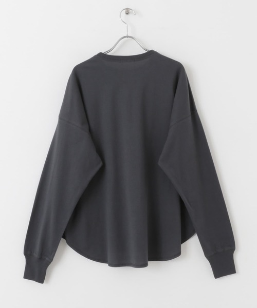 EKAL(エカル)の「ハイゲージロングスリーブカットソー(Tシャツ/カットソー・レディース・チャコールグレー/ホワイト・ONE)」の14枚目の写真