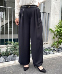 【ー3キロ見え！】トロミタックワイドパンツ